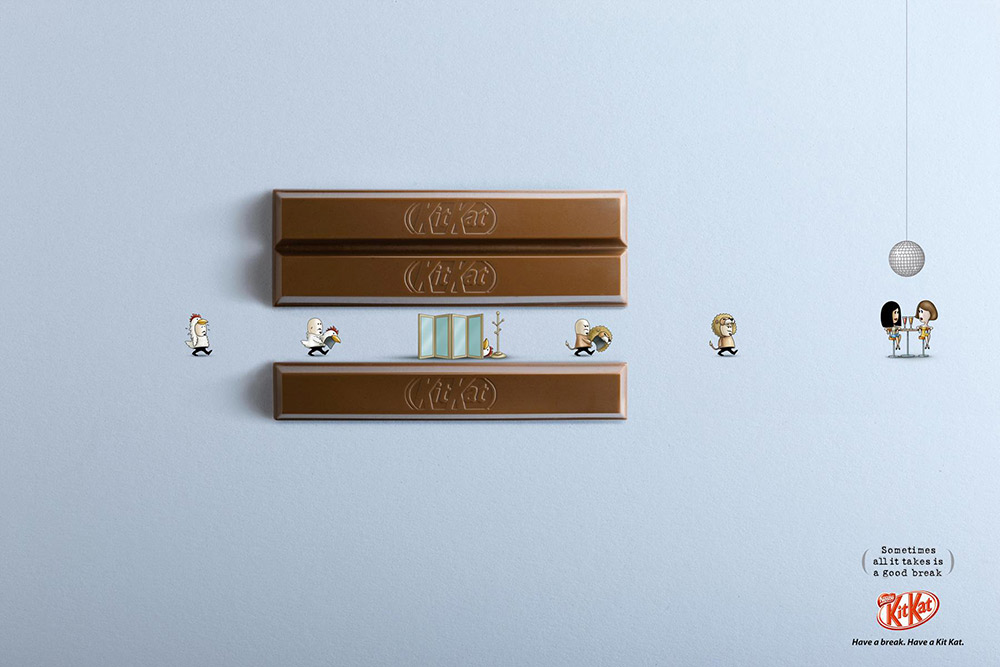 故事性十足！巧克力零食Kit Kat创意海报