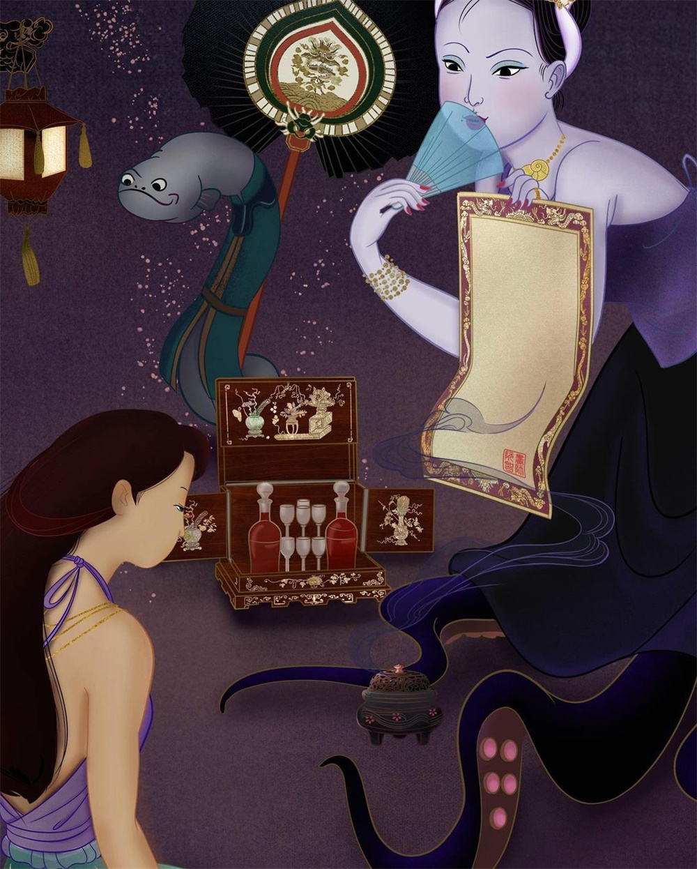 越南版「迪士尼公主与恶棍」主题插画