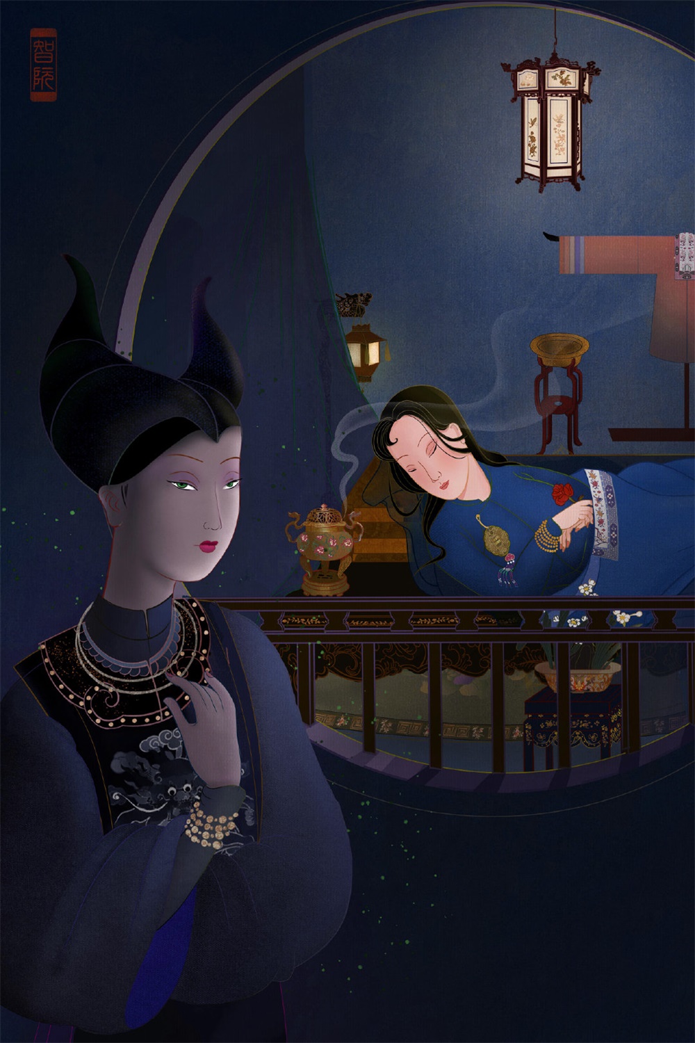 越南版「迪士尼公主与恶棍」主题插画
