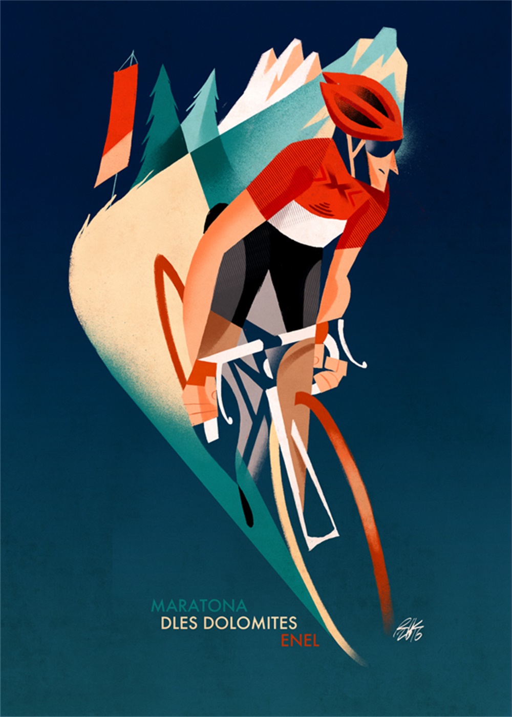 “Maratona dles Dolomites”30周年海报