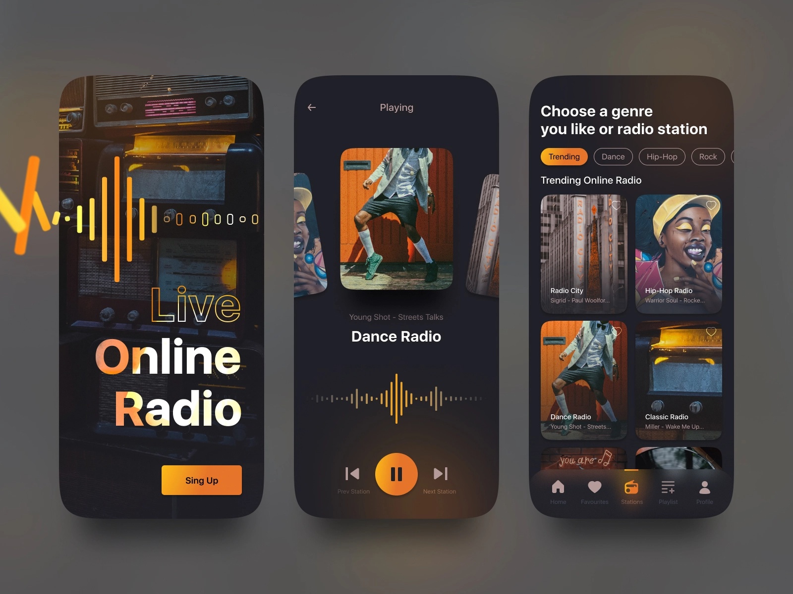视听享受！12组FM广播App界面设计灵感