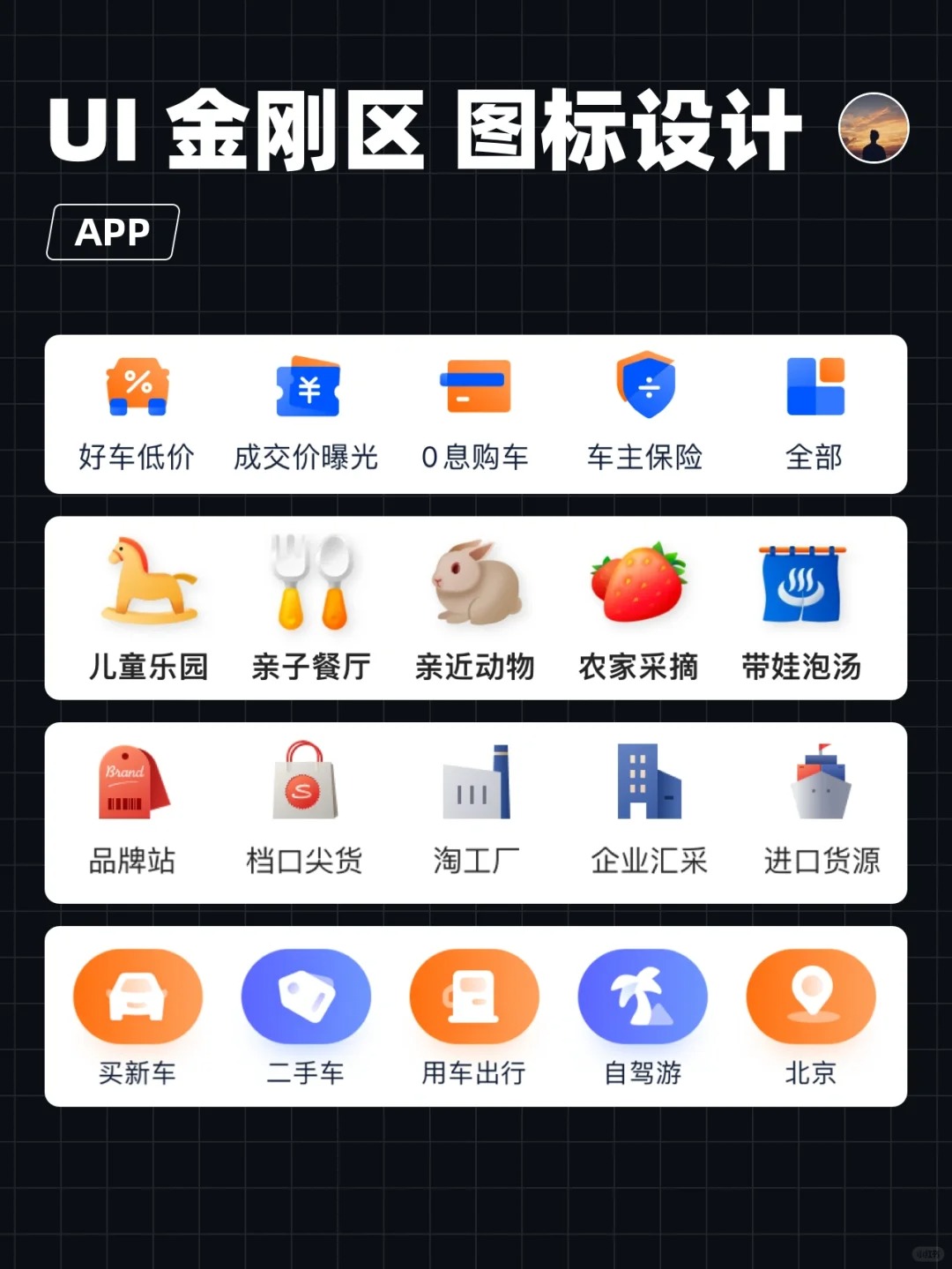 UI设计｜金刚区图标设计、icon设计_6_优游