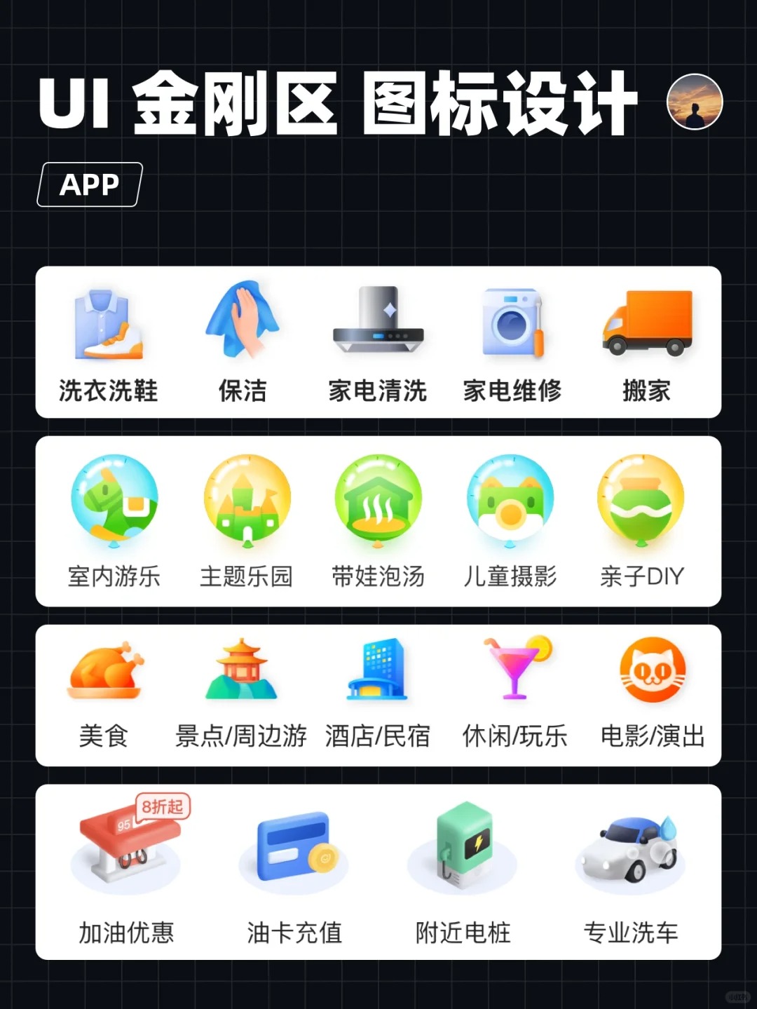 UI设计｜金刚区图标设计、icon设计_2_优游