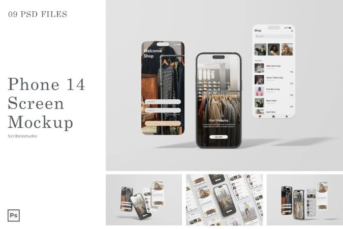 9款iPhone 14样机模板，设计作品集用它就对了！-牛七七
