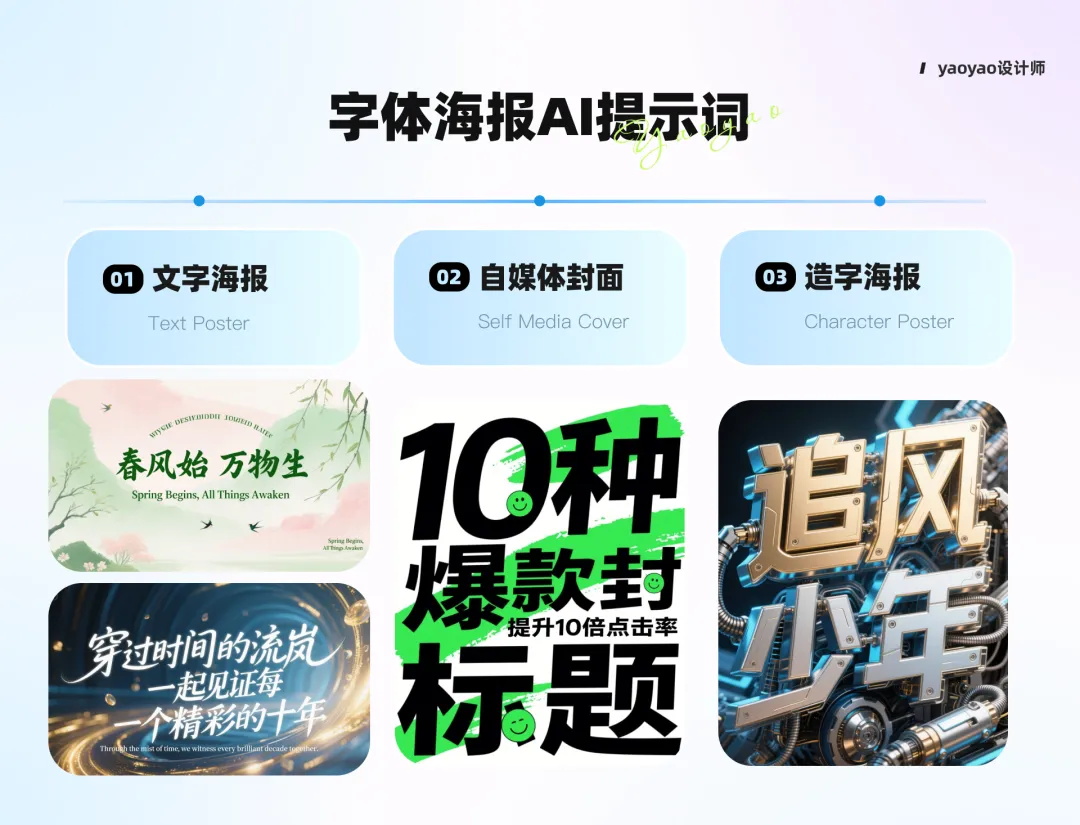 设计师私藏20组海报提示词!文字海报封神!