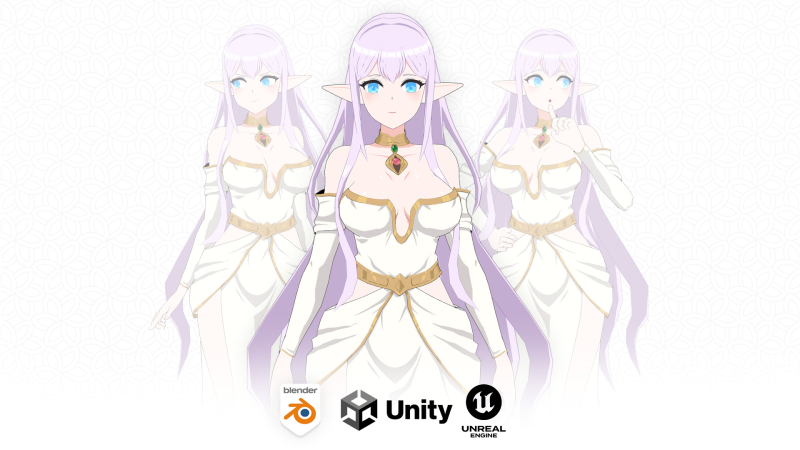 精灵女神3D模型-牛七七