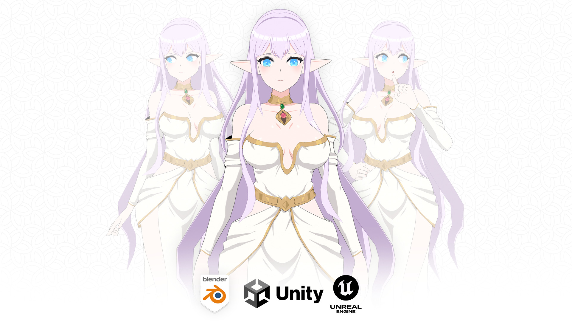 精灵女神3D模型-牛七七